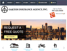 Tablet Screenshot of oaktoninsuranceagency.com